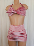 Starlet Ruched Top in Dusty Rose Velvet