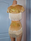 LONESTAR in TAN CROP TOP with HEARTS