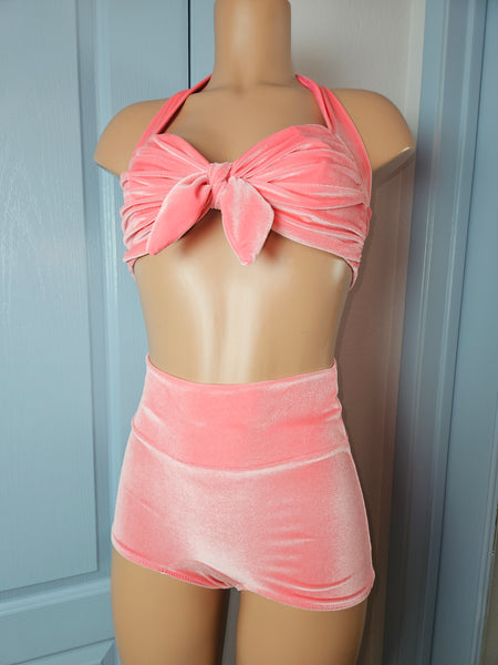 Starlet Ruched Top Coral Velvet