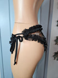 Darling 1960s Style BabyDoll Set- BLACK STAR MESH