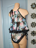 Darling 1960s Style BabyDoll Set- FLORAL
