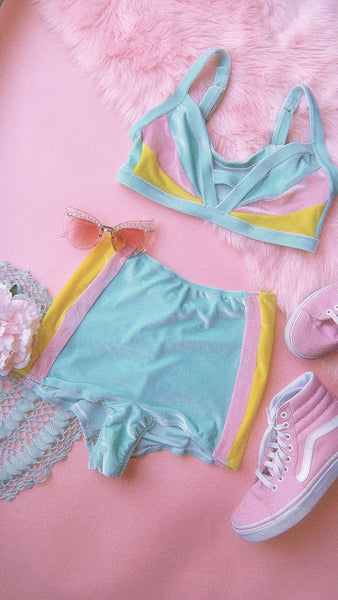Tart Retro Velvet Bikini Top
