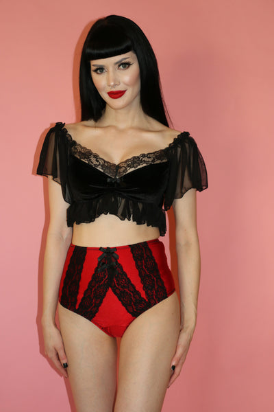Sandra Lace Bottom in Red