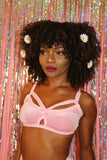 Bella Pink Velvet Cage Top
