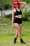 Lillian Black Retro Vintage High Waist Bikini Bottom