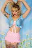 Sweet Pea Bottom in Pink Dot