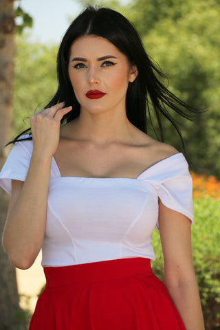 FINAL SALE Alexandra Top in White