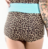 FINAL SALE FRISKY Leopard and Mint Retro Bikini Bottom With Bow