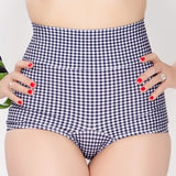 ANNETTE Black Gingham High Waist Bottom